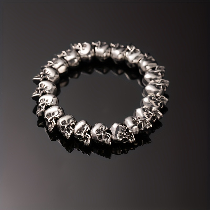 Men's Retro Punk Small Skull Bracelet